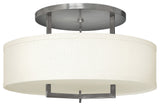 Hinkley Hampton Large Semi-Flush Mount, Antique Nickel