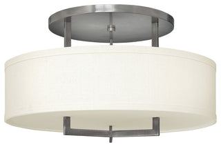 Hinkley Hampton Large Semi-Flush Mount, Antique Nickel