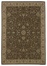 Aiden Traditional Vintage Inspired Brown/Ivory Rug, 8' Square