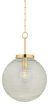 Hudson Valley Falls Mills Pendant 16", Aged Brass