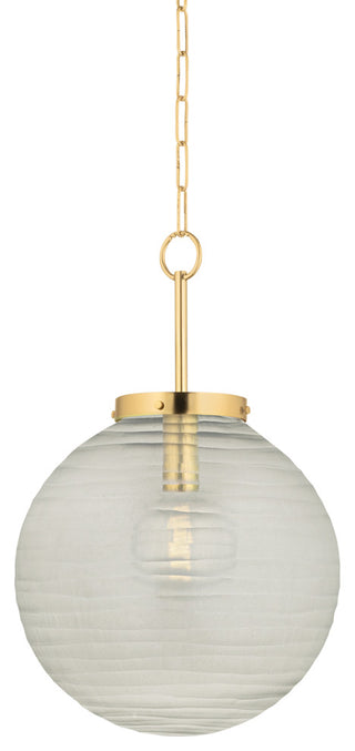 Hudson Valley Falls Mills Pendant 16", Aged Brass