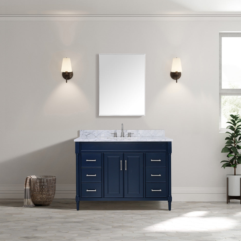 Avanity Bristol 48 in. Vanity Only in Navy Blue