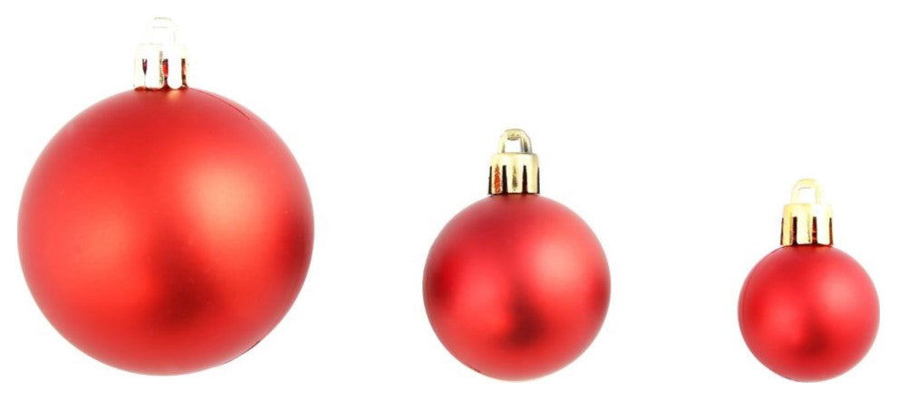 Vidaxl 100 Piece Christmas Ball Set 2.4" Red