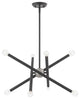 Livex Lighting Soho 8 Light Scandinavian Gray, Brushed Nickel Accents Chandelier