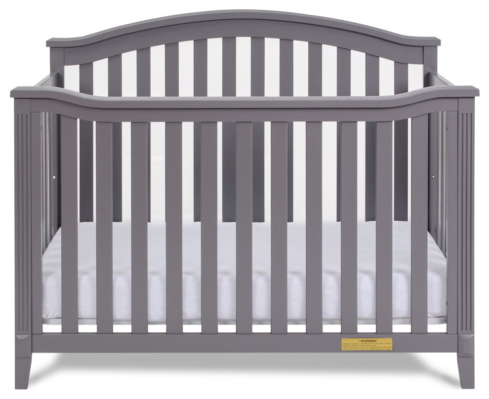 Kali 4-in-1 Convertible Crib, Gray, No Changer