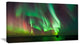 Green Northern Lights Aurora, Large Abstract Canvas Wall Art, 32"x16"