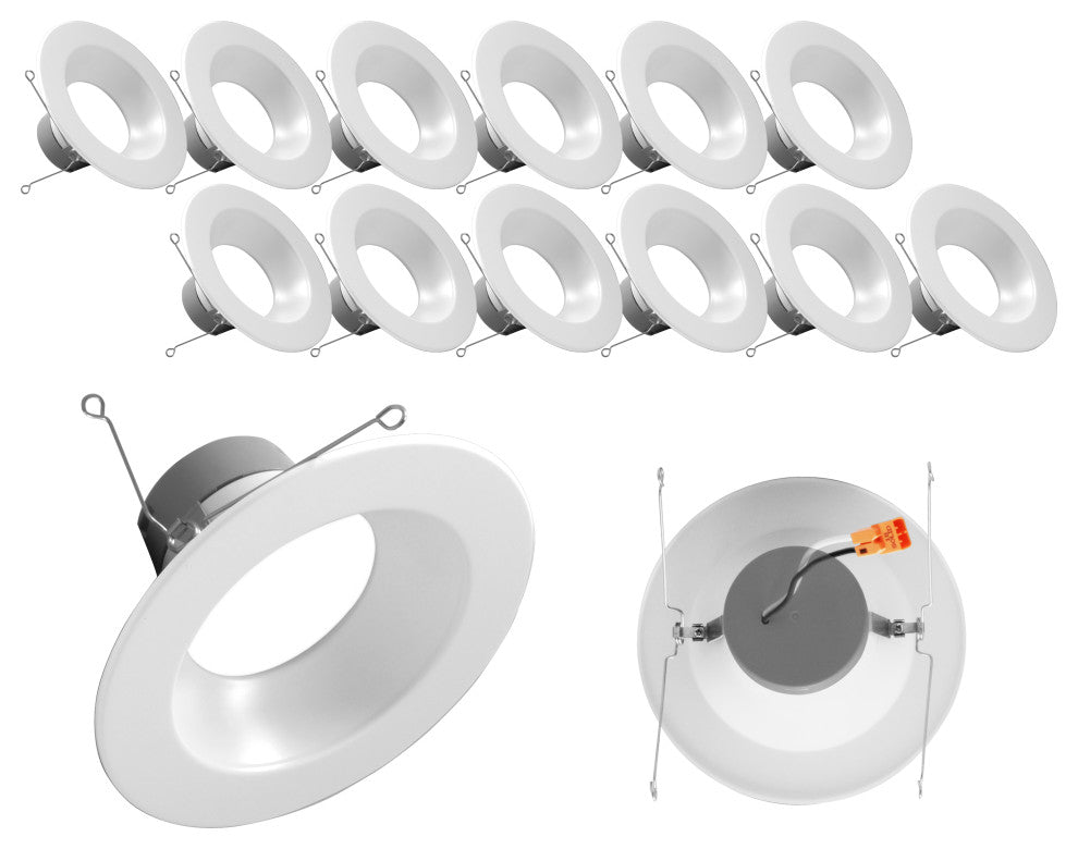 DLR566121203KWH-12PK 5/6", White Recessed LED Downlight, 12 Pack