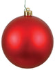 Vickerman N591003Dmv 4" Red Matte Ball Ornament, 6 Per Bag