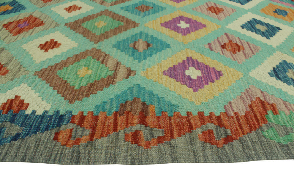 Sangat Kilim Ellianna Light green/Rust Rug, 7'11x11'0