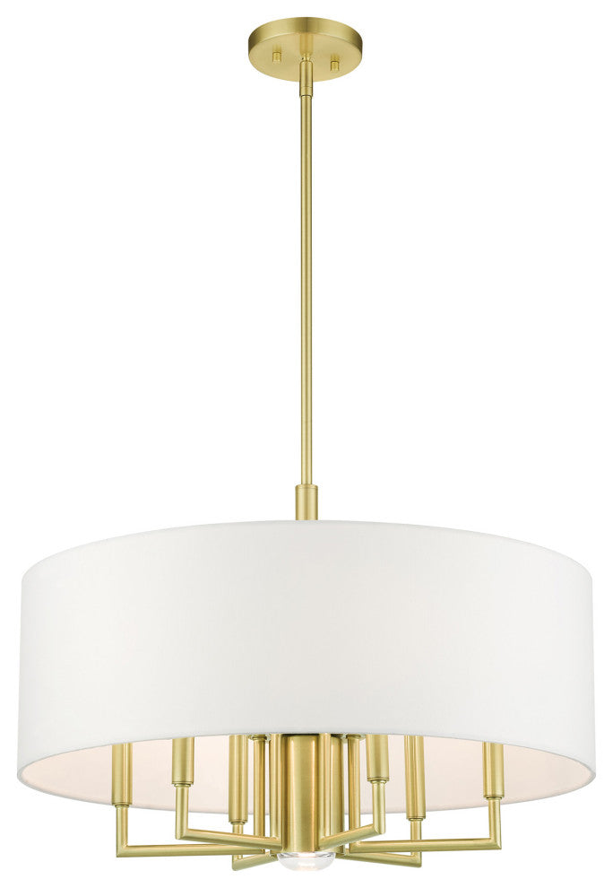 Satin Brass Timeless, Transitional, Pendant Chandelier