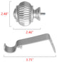 UTOPIA ALLEY 3/4" Curtain Rod, Adjustable Curtain rods for Windows, Nickel, 28"-48"