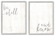 Be Still And Know Calligraphy Inspirational Phrase, 2pc, each 16 x 20