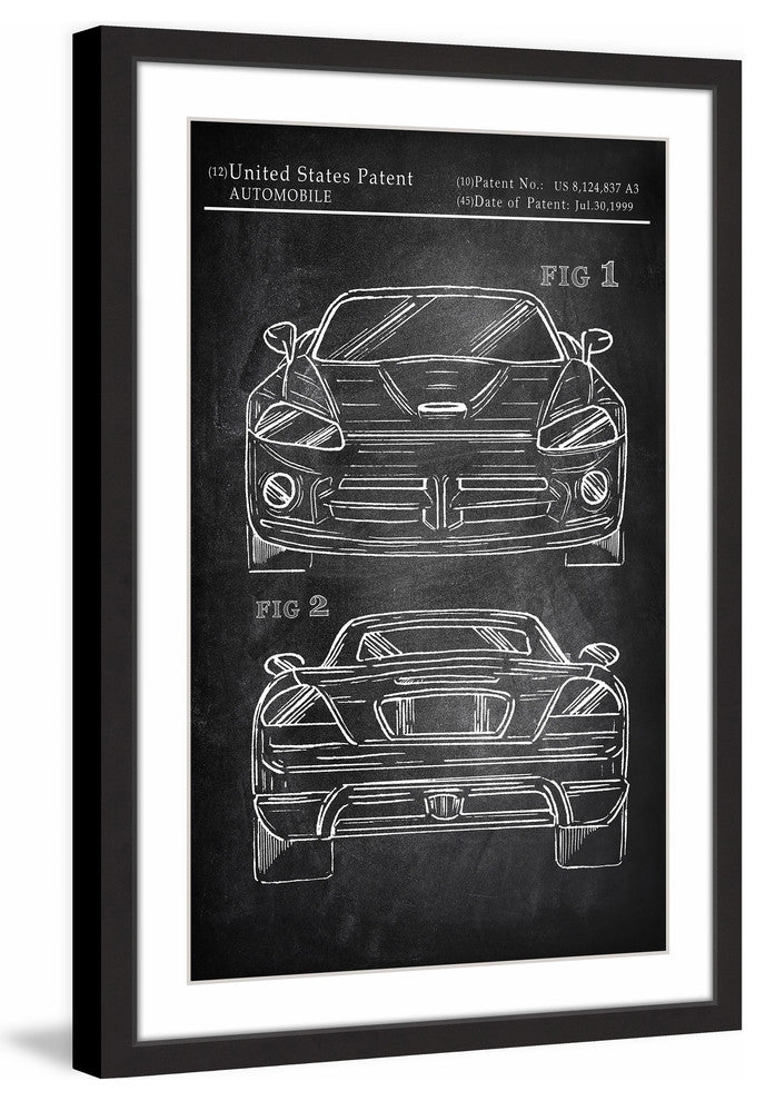 "Muscle Car Design" Framed Painting Print, 16"x24"