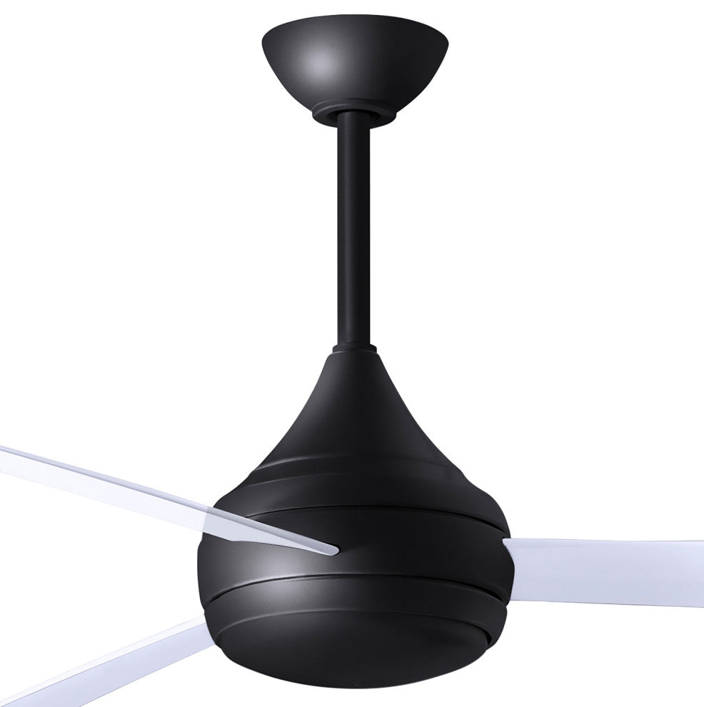 Donaire Paddle Fan Integrated LED, Matte Black, Gloss White Blades