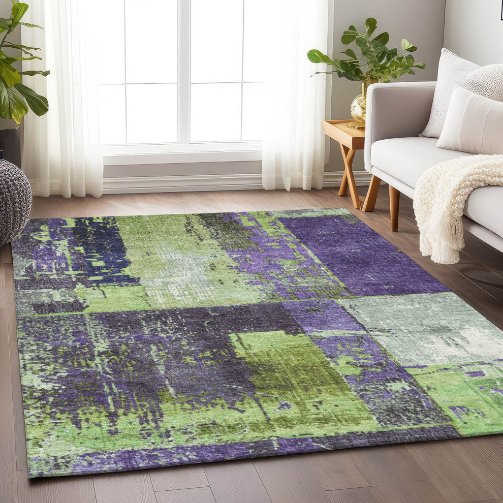 Machine Washable Indoor/Outdoor Chantille ACN1866 Aloe 3' x 5' Rug