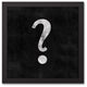 Vintage Question Mark 12x12 Black Framed Canvas