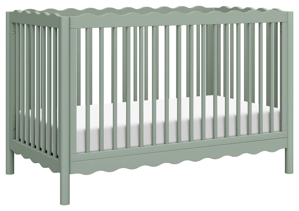 Swell 4-in-1 Convertible Crib With Toddler Bed Conversion Kit, Light Sage
