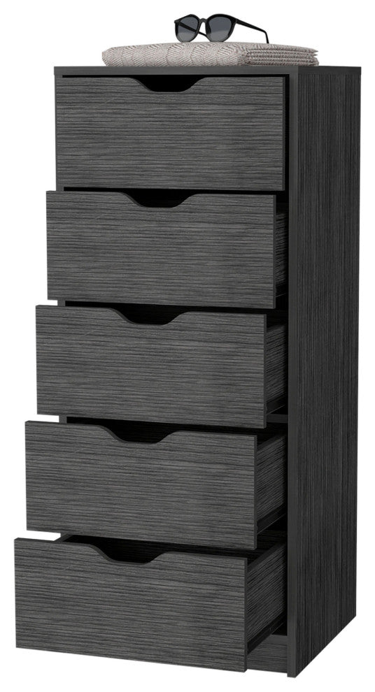 Dillon 5 Narrow Drawer Dresser, Tall Chest of Drawers