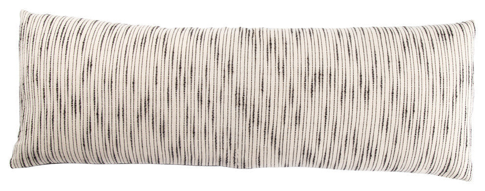 Jaipur Living Linnean Stripe White/Gray Polyester Throw Pillow 14X40"