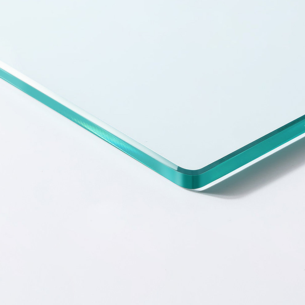 Semi-Frameless Shower Door, Chrome, 36" X 72"