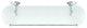MODONA's 20" Frosted Glass Shelf With Rail Antica Series -, Polished Chrome