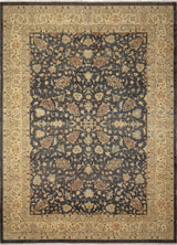 Peshawar Jibek Green/Ivory Rug, 9'11"x13'7"