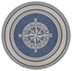 Nautical Navigation Indoor Outdoor Rug, 7'6" Round