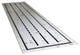Linear Drain Assembly With Slotted Grate and Shallow Cover, Stainless Steel