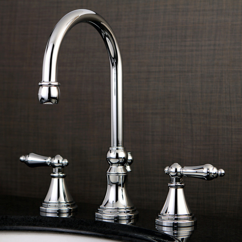 Kingston Brass Widespread Bathroom Faucet, Polished Chrome
