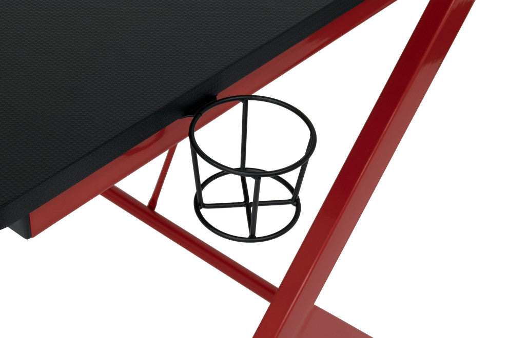 Quest PC Gaming Computer Desk with Charging Station, Cup and Headphone Holder