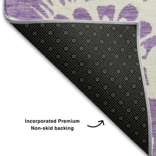Premium Machine Washable Mayfield AMF551 Purple 9' x 12' Rug