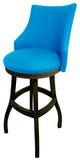 Swivel Tall Spectator Wood Bar Stool 34", Bellissima, Carolina Blue, Dark Shadow