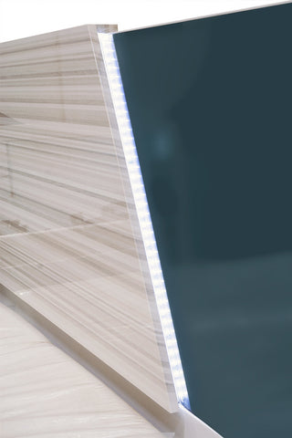 Manchester Zebra/Gray Platform Bed, Eastern King