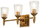 Vetiver 3 Light Bath Vanity, Antique Gold Finial 2 Gold