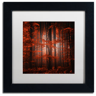 'Red Parallel Universe' Matted Framed Canvas Art by Philippe Sainte-Laudy