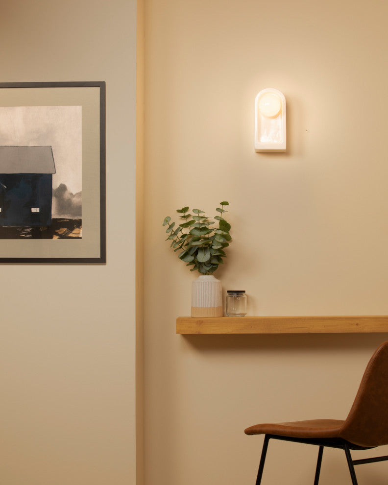 Arcade Wall Sconce, Gloss White