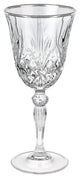 Reagan Collection Set of 4 Crystal Red Wine Glass with silver band design