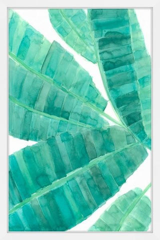 "Feuilles De Banane" Framed Painting Print, 16"x24"