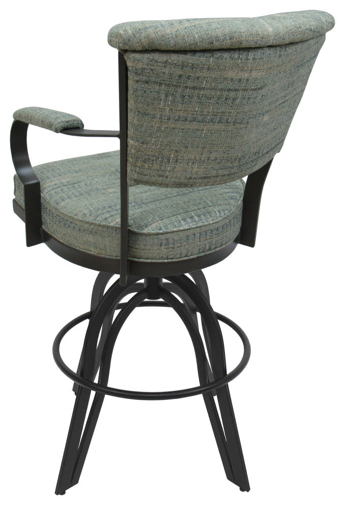 Miami Counter 26" or 30" Metal Bar Stool - A Base, Watusi Aquatint, Gray, 26"