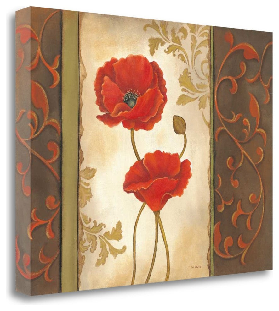"Poppy I" By Kim Lewis, Giclee Print on Gallery Wrap Canvas, Ready to Hang