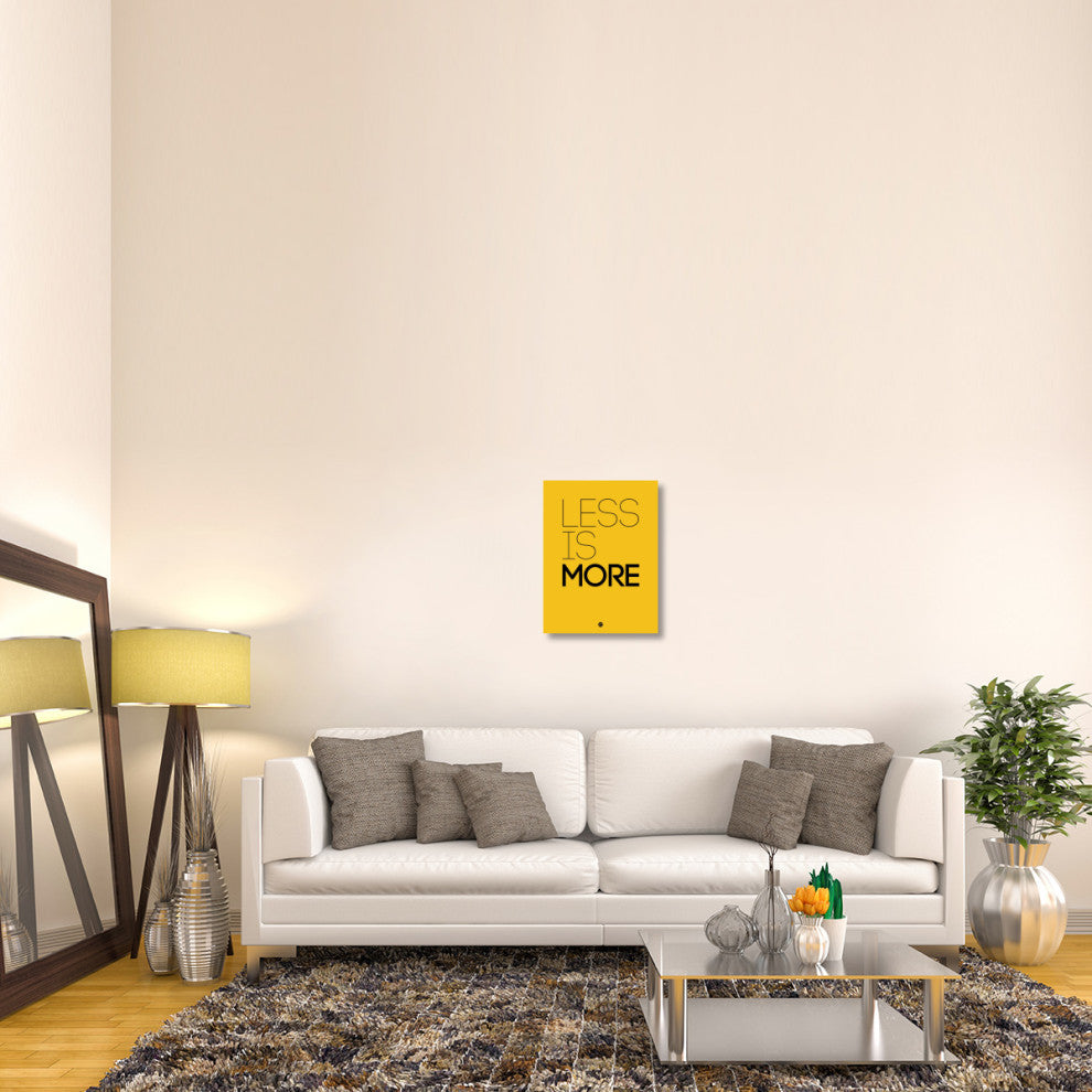"Less Is More Poster Yellow" Fine Art Print