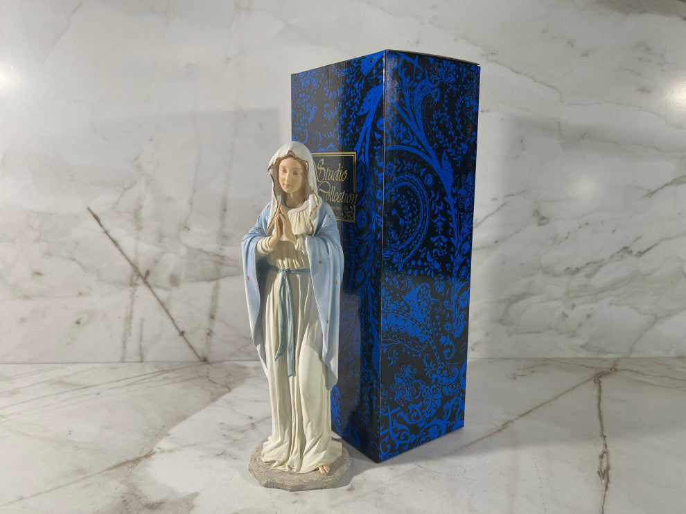 Blessed Virgin Mary In Blue Statue- 11.75 Inch