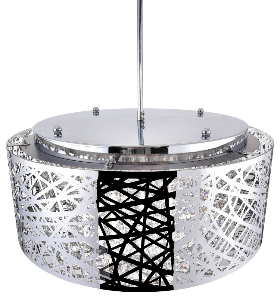 Eternity 9 Light Drum Shade Chandelier With Chrome Finish