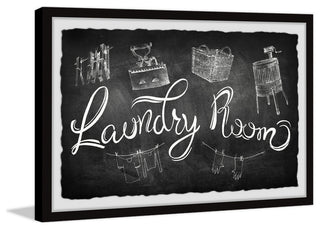"Laundry Room" Framed Painting Print, 18x12