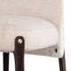 Ames Stool, Gema Pearl Upholstery and Smoked Wood Legs, Bar Height