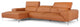 Raj Orange Reclining Leather Sectional, Right Chaise