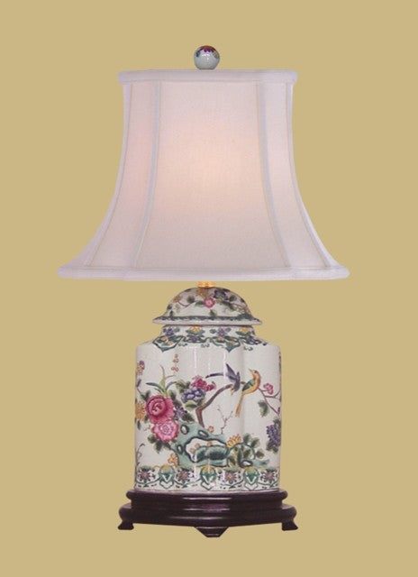 Blossoms Porcelain Jar Table Lamp