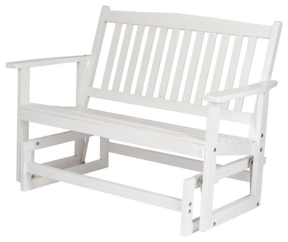 Torrey Outdoor Glider Loveseat, White