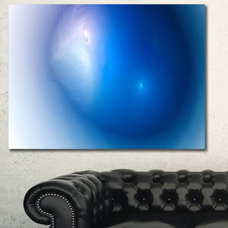 Mysterious Blue Fractal Texture, Abstract Wall Art Canvas, 40x30