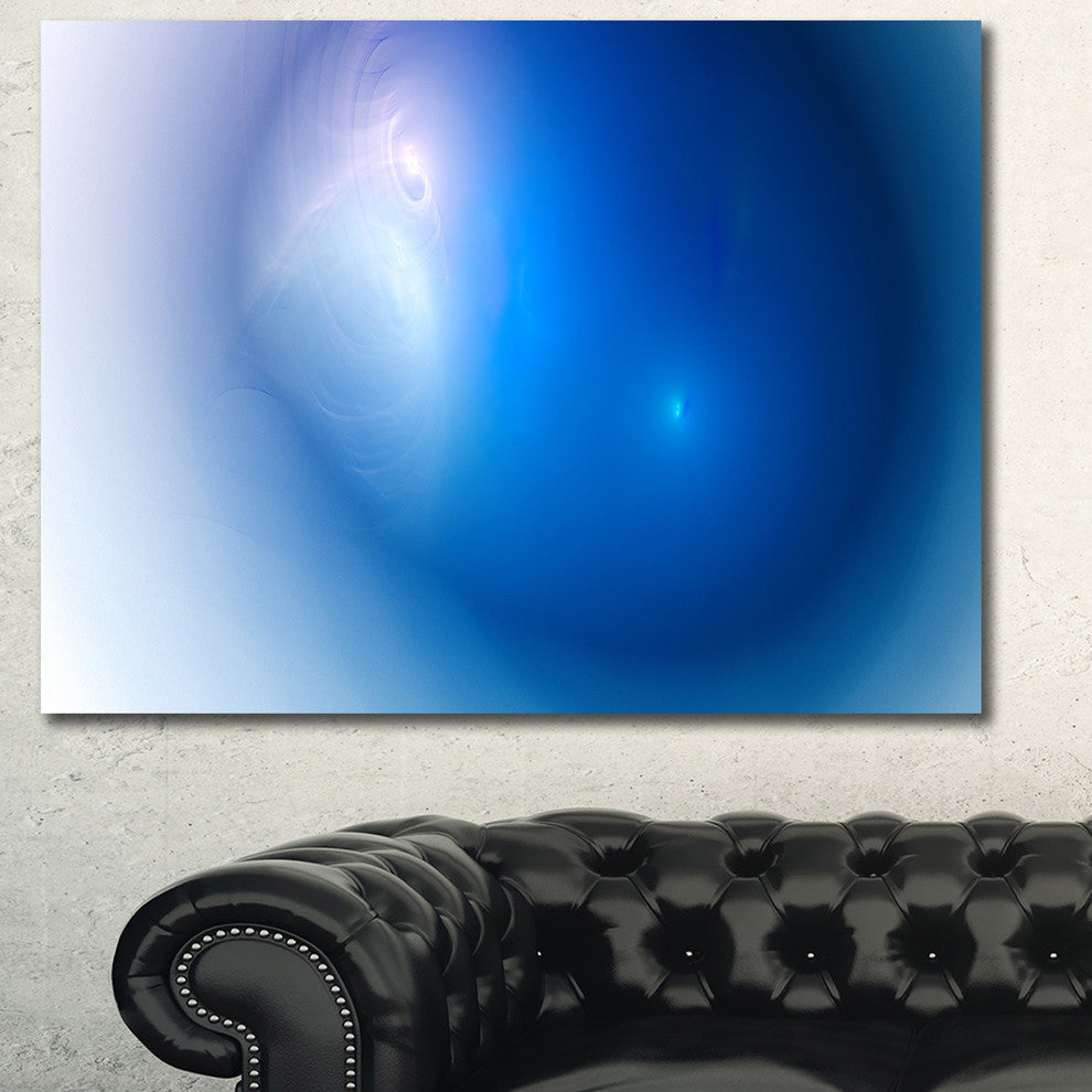 Mysterious Blue Fractal Texture, Abstract Wall Art Canvas, 40x30
